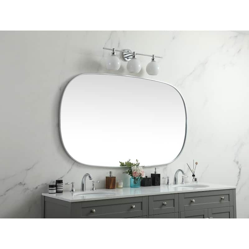Indigo Home Metal Frame Oval Mirror 36x60 Inch