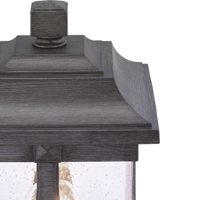 Abbott Collection Aluminum/ Seeded Glass 1-Light Post Lantern - 22.250" x 11.000" x 11.120"