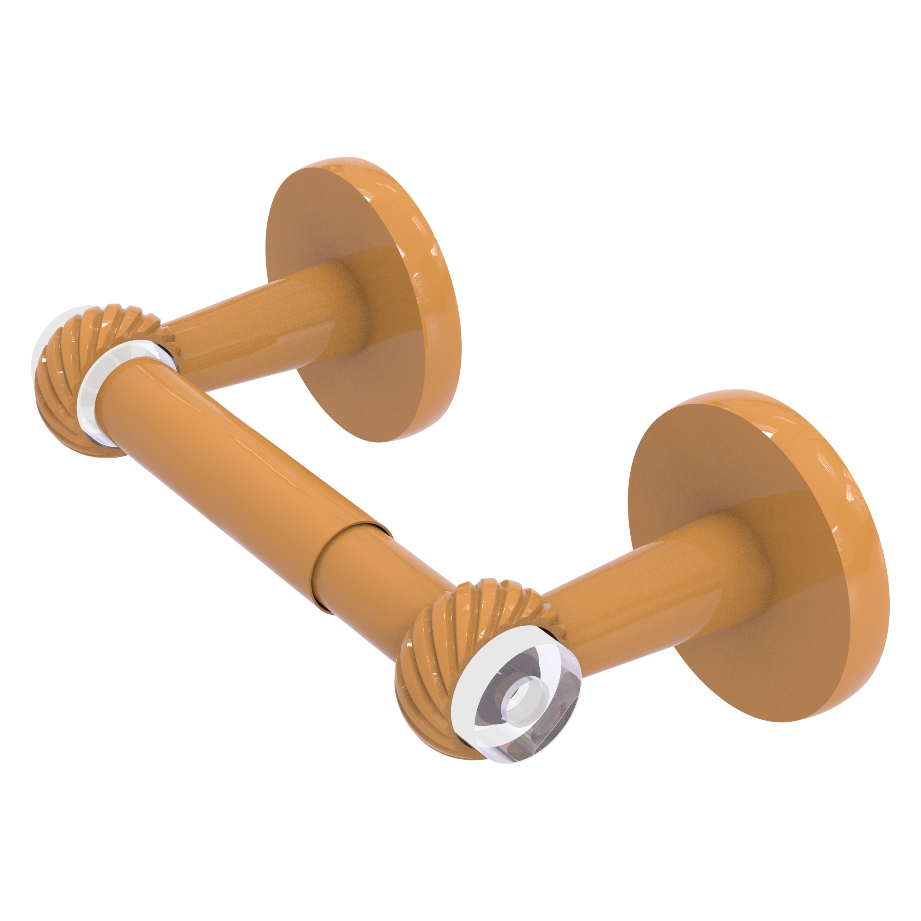 Allied Brass Clearview Collection Two Post Toilet Tissue Holder with Twisted Accents