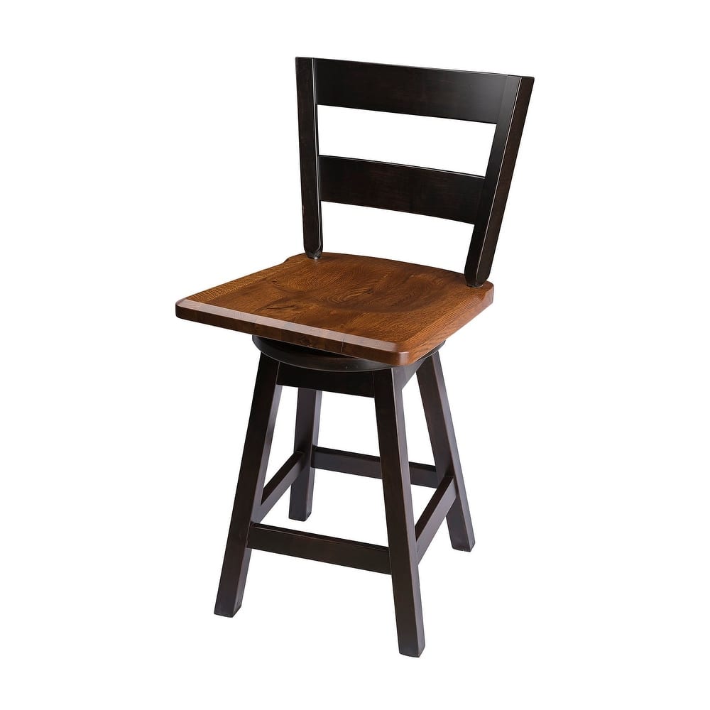 Amish Made Swivel Urban Bar Stool with Straight Back