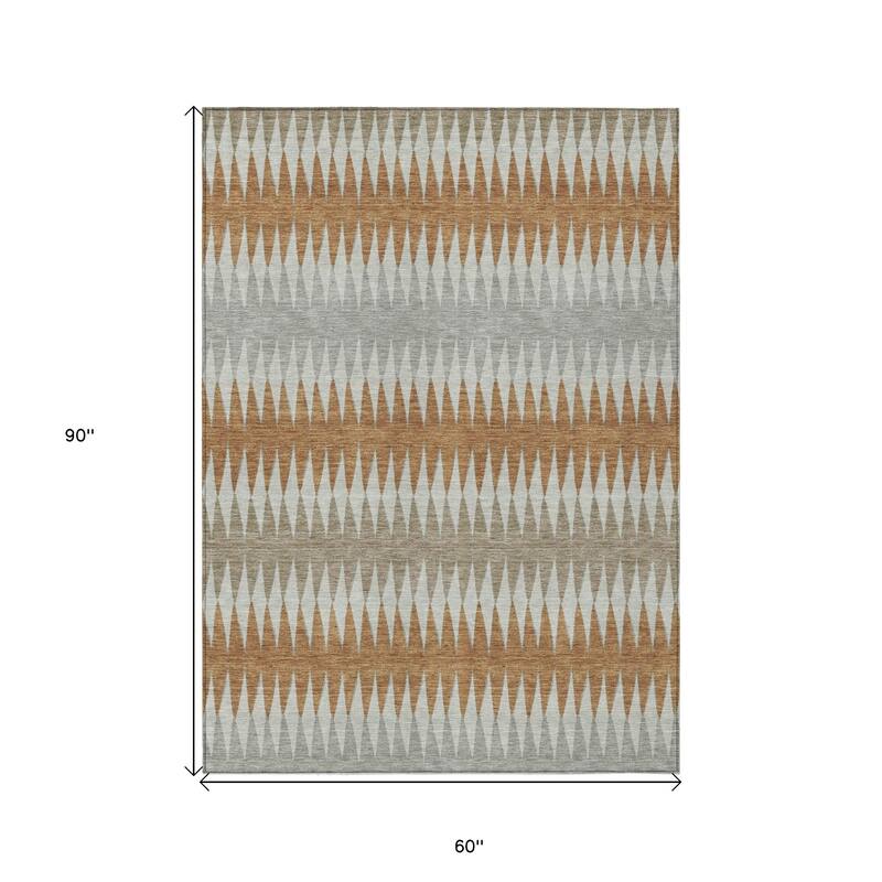 HomeRoots Striped Transitional Rectangle Outdoor Rug