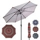 preview thumbnail 4 of 21, Sunnydaze Aluminum Outdoor Patio Umbrella with Tilt and Crank