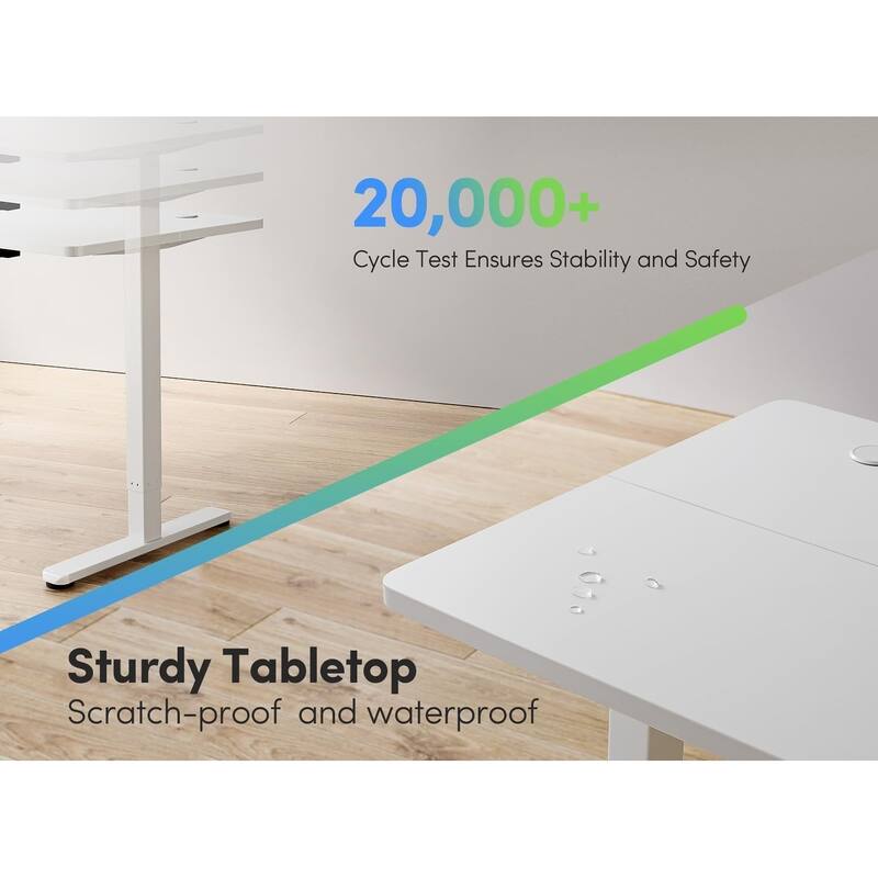 FEZIBO Electric Standing Desk, Height Adjustable Stand up Desk, Sit Stand Home Office Desk, Computer Desk