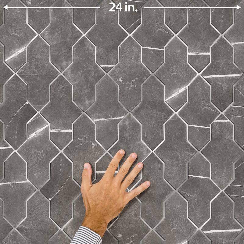 Merola Tile Istanbul Shield Night 2-3/8" x 8-1/4" Porcelain Floor and Wall Tile