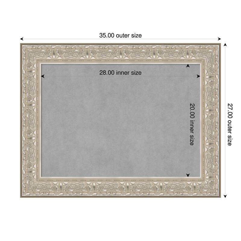 Amanti Art Luxe Black Framed - 35 x 27 in - Luxe Silver Cream