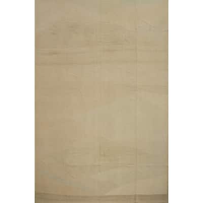Hand Woven Oriental 100% Wool Carpet Southwestern Modern Beige & Ivories Kilim Area Rug - 13' 0'' X 9' 6''