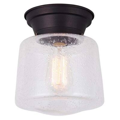 Canarm Mill Single Light 8" Wide Semi Flush Ceiling Fixture
