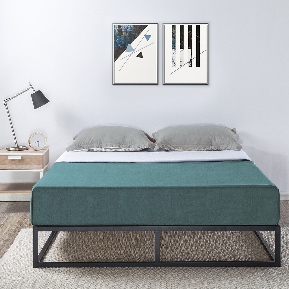 Crown comfort size bed frame heavy duty steel slats platform series titan c deals