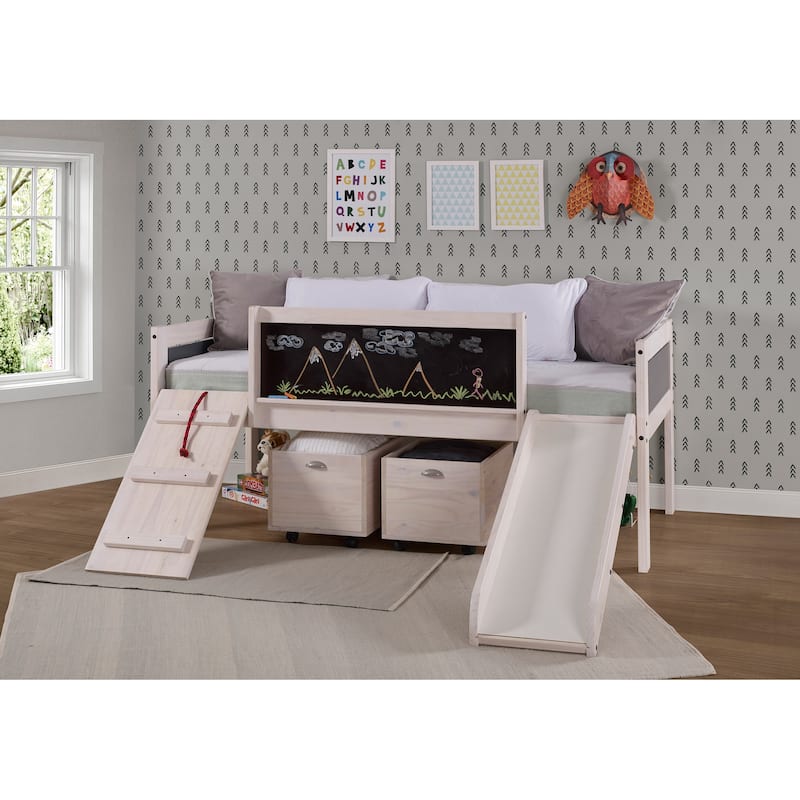 Taylor & Olive Gardenia White Wash Twin Low-loft Bed