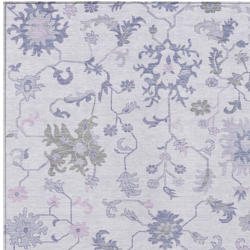HomeRoots Floral Transitional Rectangle Outdoor Rug