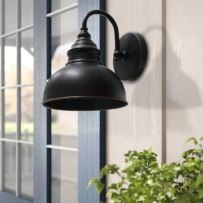 Atara 1 Light Outdoor Wall Mounted Lighting In Oil Rubbed Bronze Finish Oil Rubbed Bronze Finish - Oil Rubbed Bronze