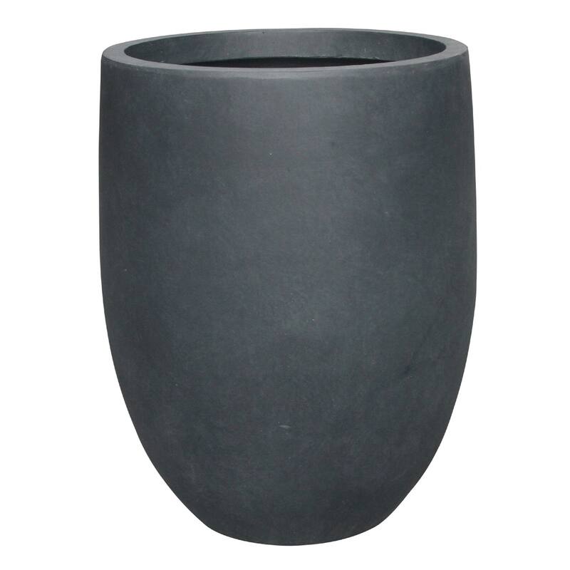 Kante Lightweight Concrete Outdoor Round Tall Planter, 21.7 Inch Tall