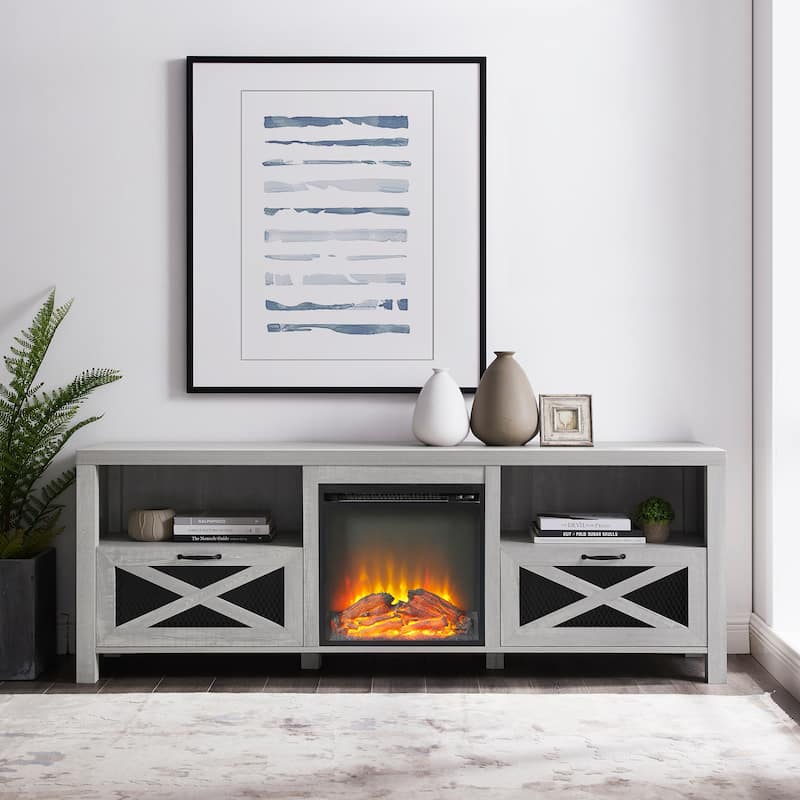 Middlebrook 70-inch Rustic Fireplace TV Stand