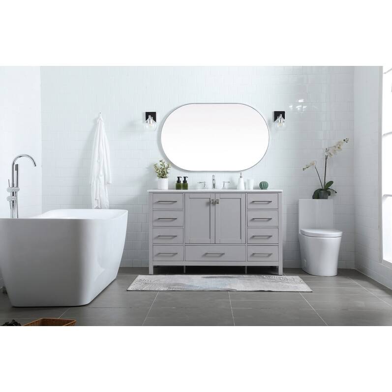 Elegant Lighting VF18854 Irene 54" Free Standing Single Basin Vanity