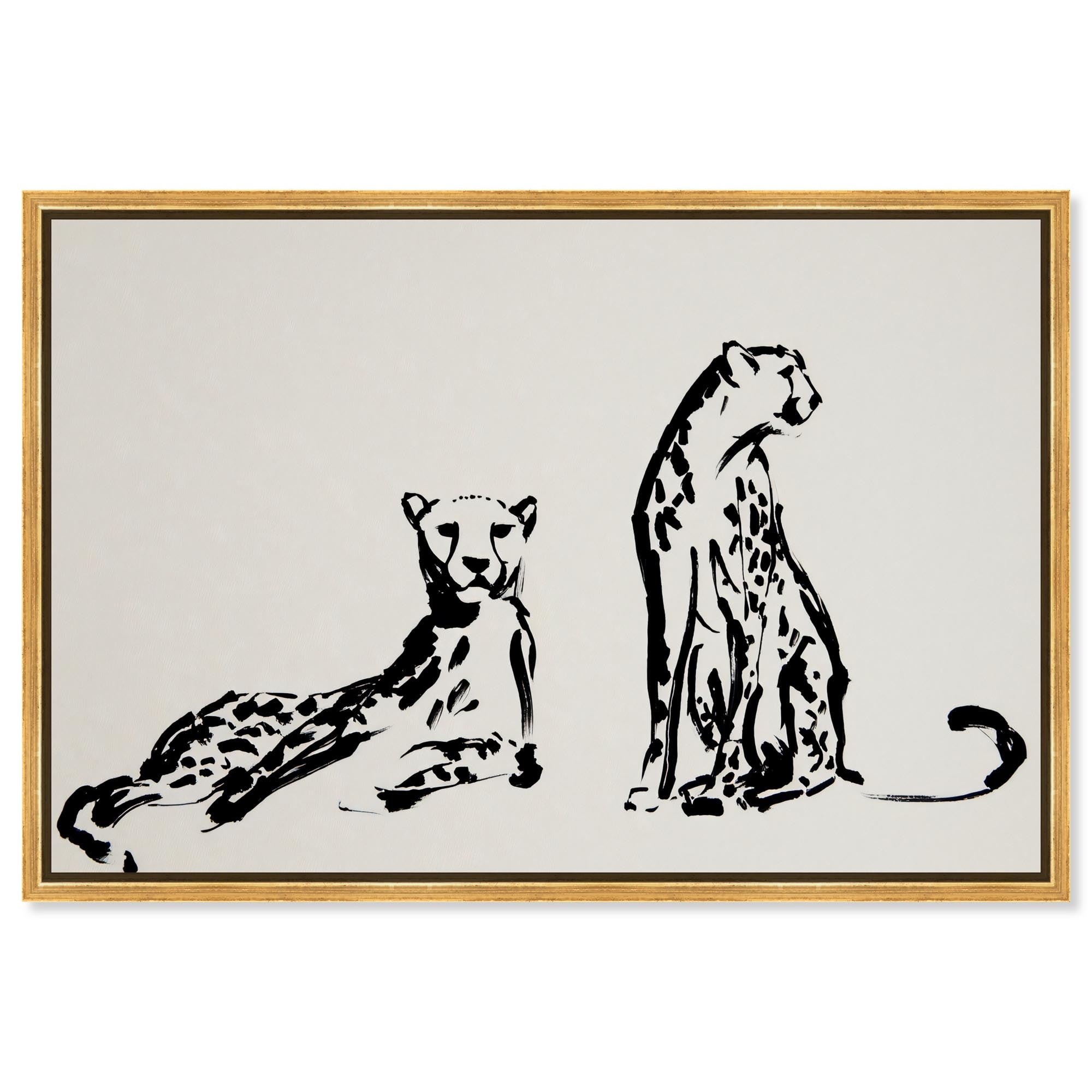 Two Cheetahs Modern Decor Canvas Print by Art Remedy