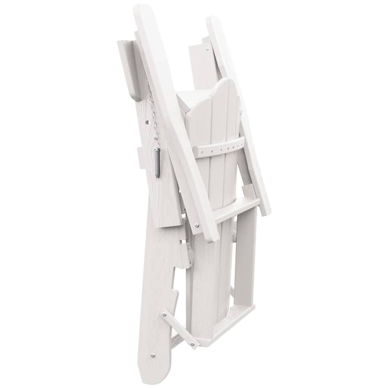 Outdoor HDPE Folding Classic Adirondack Chair All-Weather