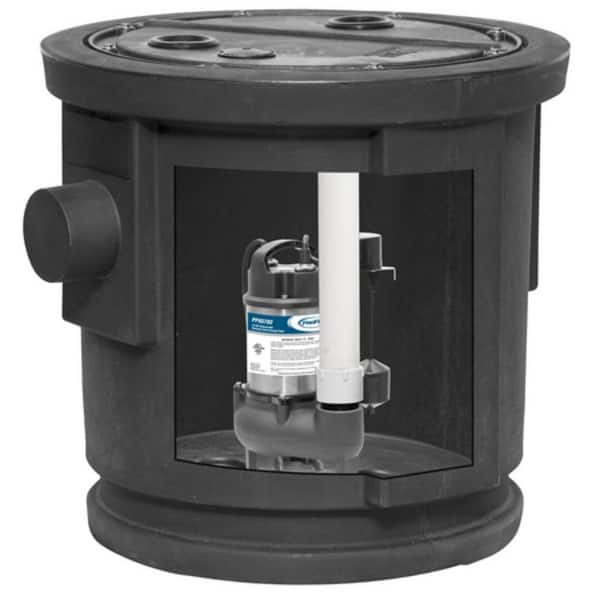 PROFLO 1/2 HP Simplex Sewage Pump Kit with Steel Motor Housing - Pump
