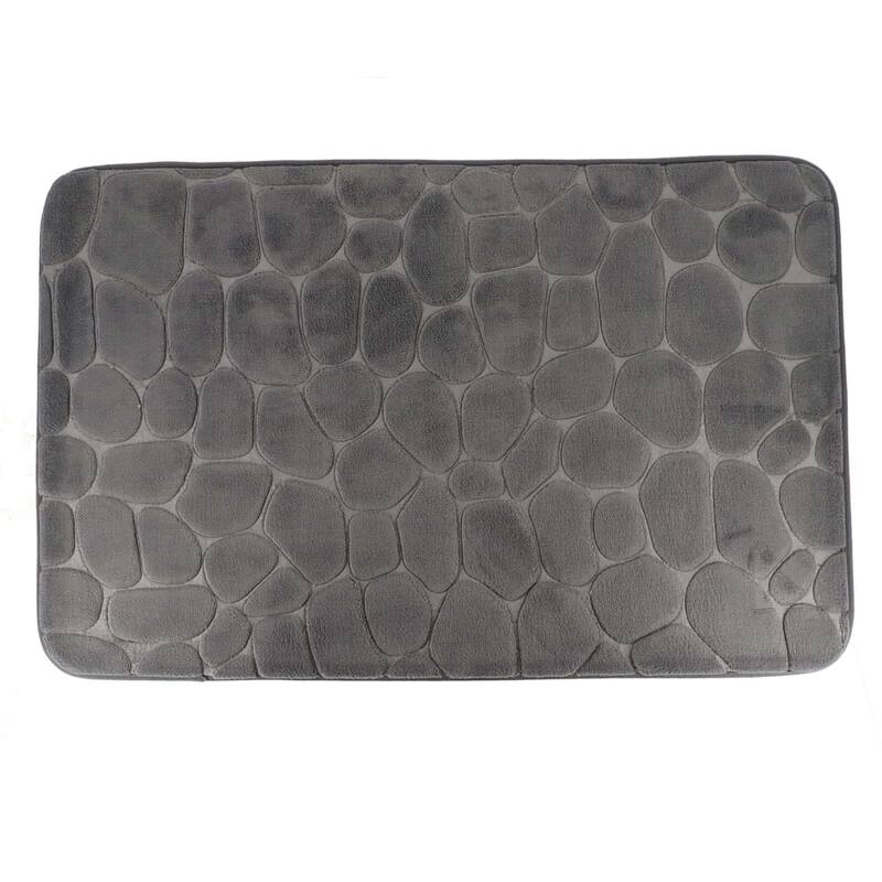 Memory Foam Bath Mat Pebble Design 32x20