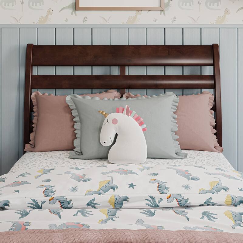 Twin Size Solid Wood Headboard with Classic Panel Styling, Warm Walnut Finish for Bedroom or Guest Room