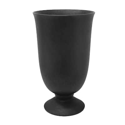 Tierra Verde Cadence Indoor Outdoor Self Watering Urn Planter, 14"W x 23"H Black - 9
