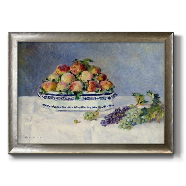 slide 2 of 9, Still Life with Peaches and Grapes Premium Framed Canvas- Ready to Hang 16X20 - Silver