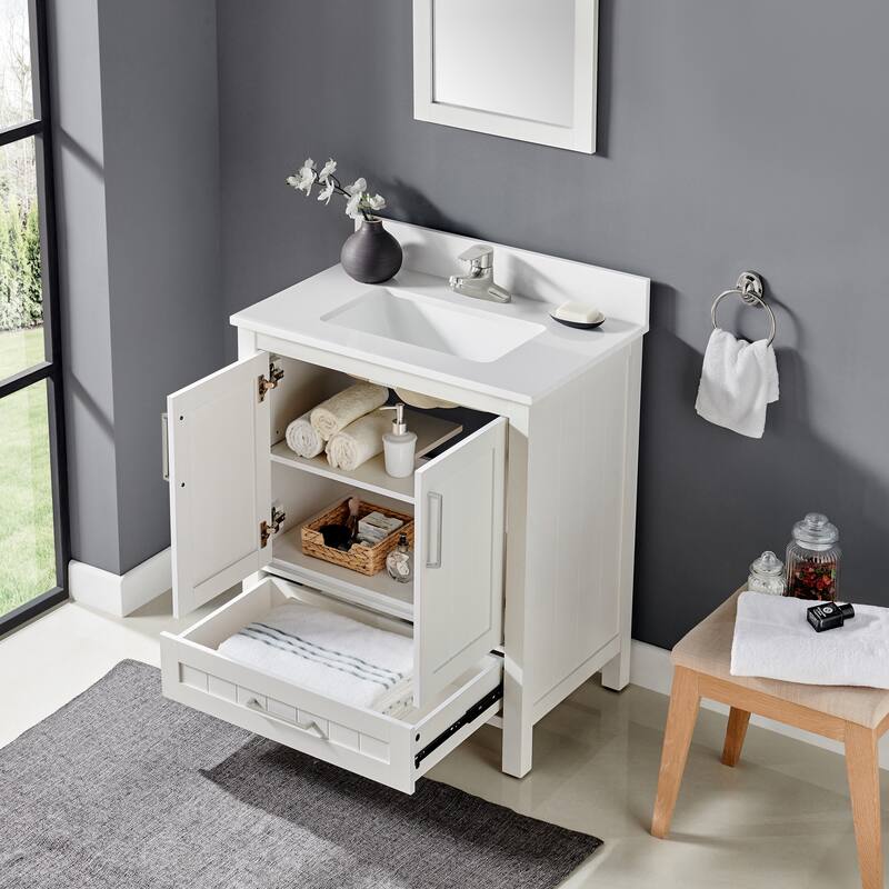 Ove Decors Kansas 30" Single Sink Bathroom Vanity in White
