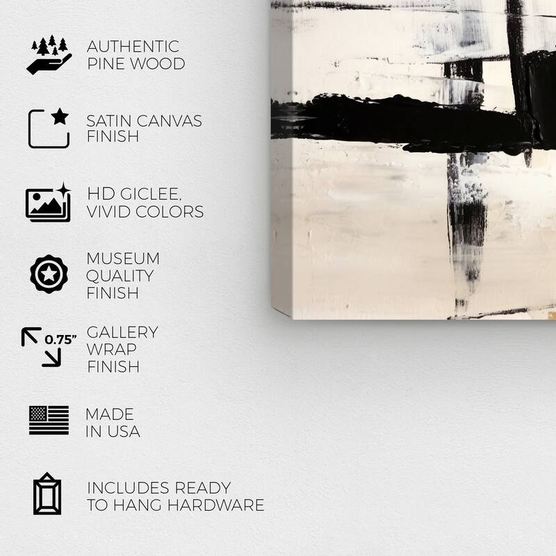 Wynwood Studio Canvas Abstract Warehouse Builders White and Cream White Modern & Contemporary Wall Art Canvas Print