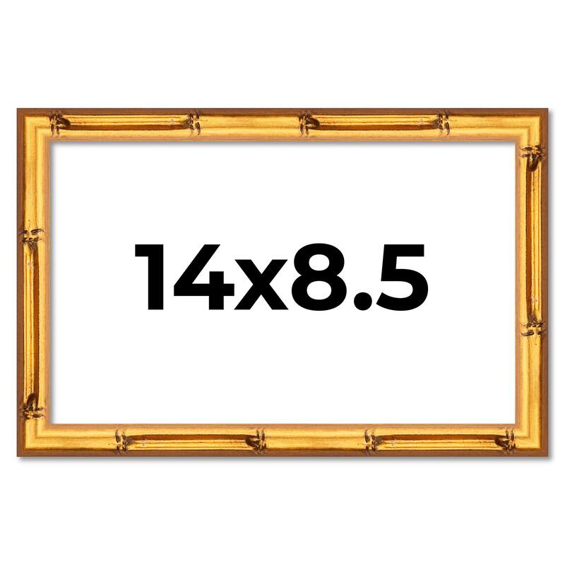 Frame Gold Bamboo Picture Frame Modern Photo Frame Includes UV Acrylic Shatter Guard Front Acid Free Foam Backing Board