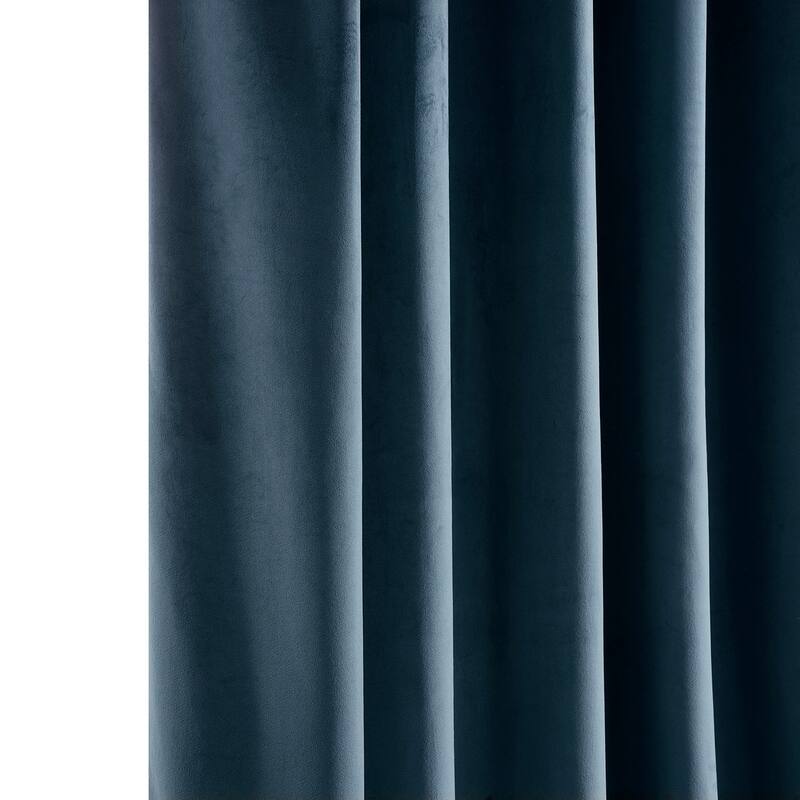 Exclusive Fabrics Heritage Plush Velvet Room Darkening Curtains (1 Panel) Luxury Velvet Curtains for Bedroom & Living Room.