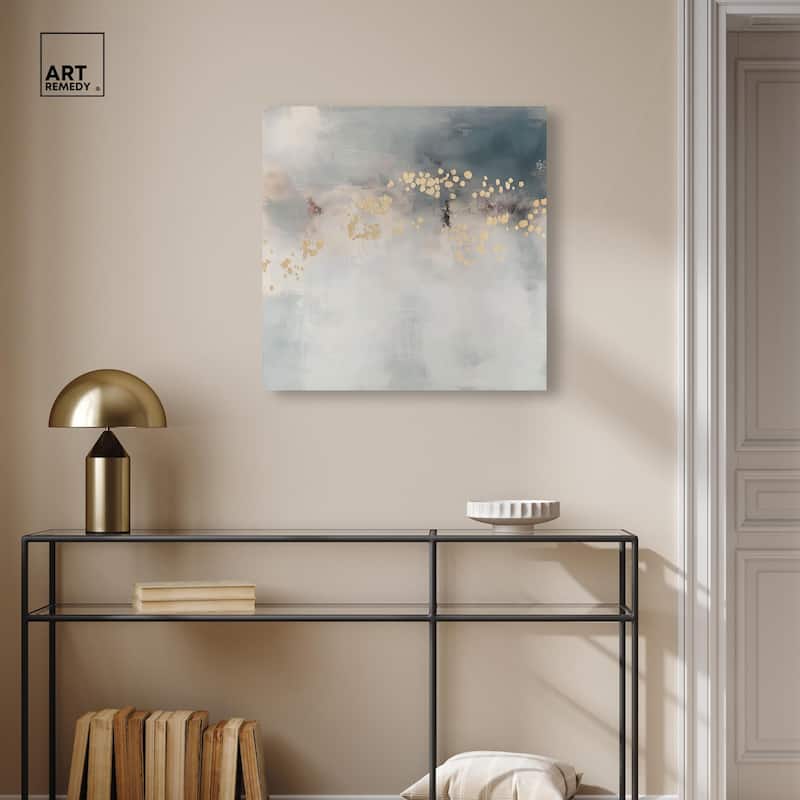 Golden Scatter Canvas by Art Remedy, Gallery Wrapped