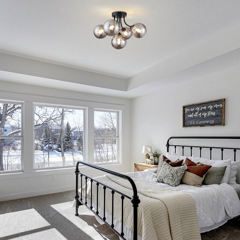 5-Light Sputnik Ceiling Light Fixture with G9 Base