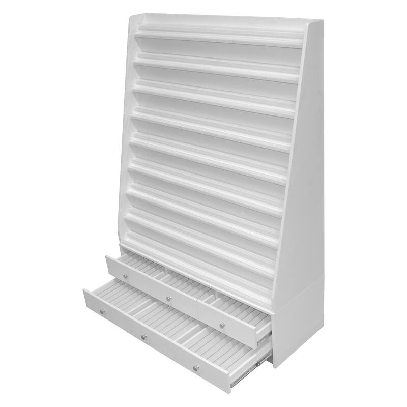 Sonoma Double Polish Device Nail Bottles Holder with Drawers, White - 19" x 69"