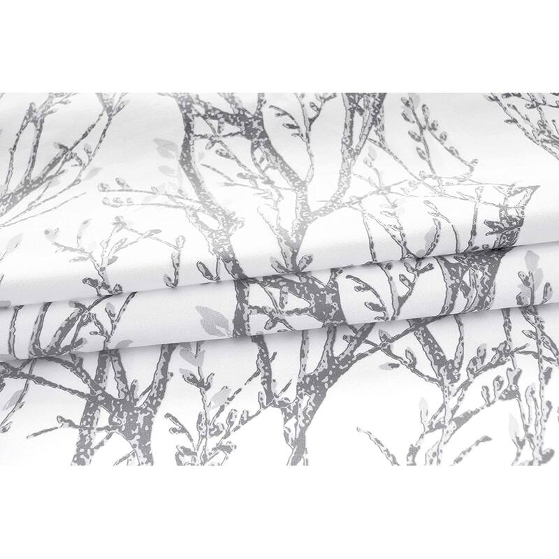 DriftAway Tree Branch Abstract Ink Printing Lined Thermal Insulated Window Curtain Valance Rod Pocket Single 52 x 14