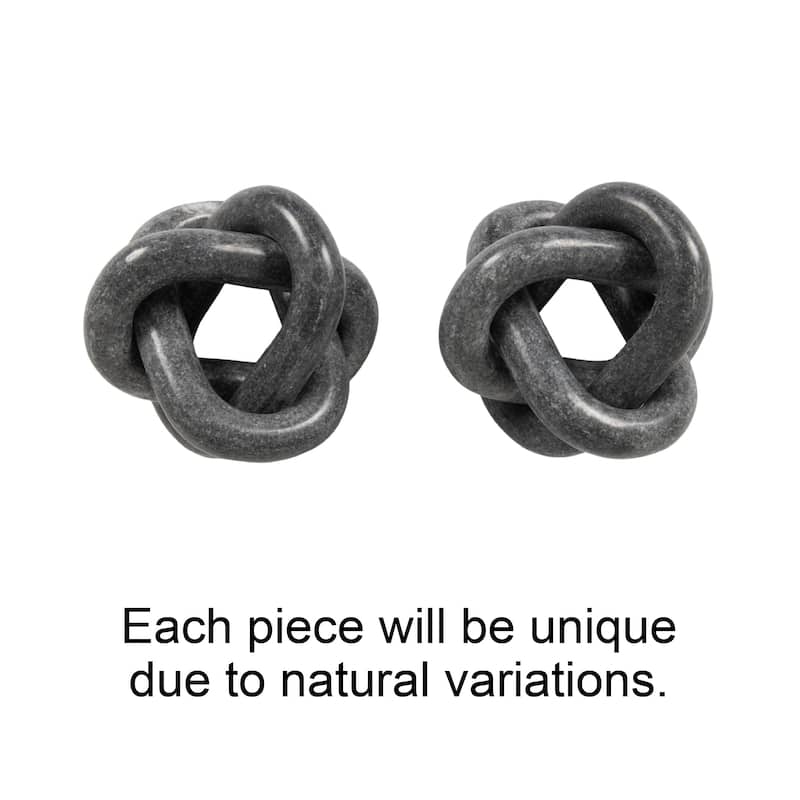Decorative Interlocking Marble Chain with 3 Links - 6.0"L x 6.0"W x 6.0"H