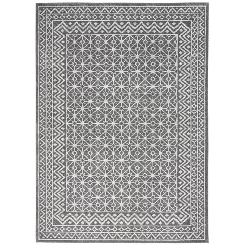 Carson Carrington Rantorp Moroccan Charcoal/Silver Area Rug