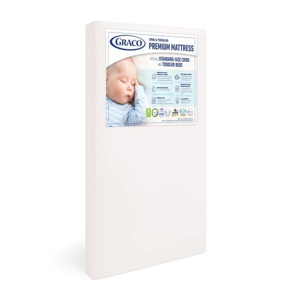slide 2 of 11, Graco Premium Foam Crib and Toddler Mattress - Ships Compressed in Lightweight Box - White - 2021 Edition