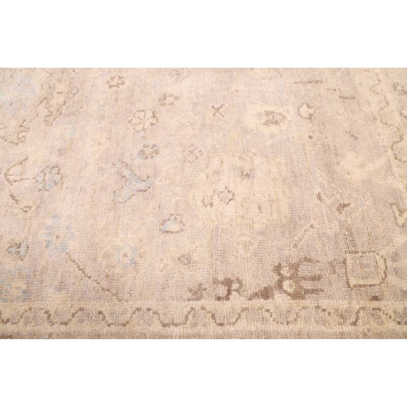 ECARPETGALLERY Hand-knotted Finest Oushak Light Grey Wool Rug - 3'11 x 5'10