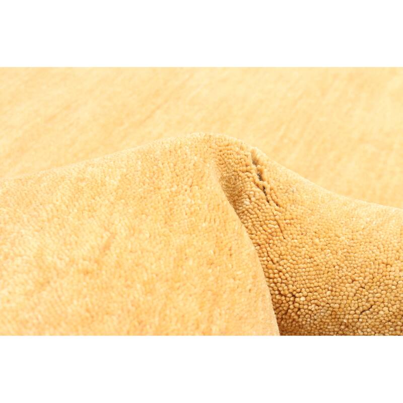 ECARPETGALLERY Hand Loomed Kashkuli Gabbeh Light Gold Wool Rug - 4'8 x 6'5