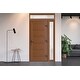 preview thumbnail 2 of 17, Exterior Prehung Metal-Plastic Door Frosted Glass Manux 8111 Walnut Side & Top Sidelite 52x94 Lefthand Inswing