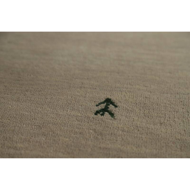 Beige Tribal Gabbeh Indian Area Rug Handmade Wool Carpet - 5'4" x 7'8"