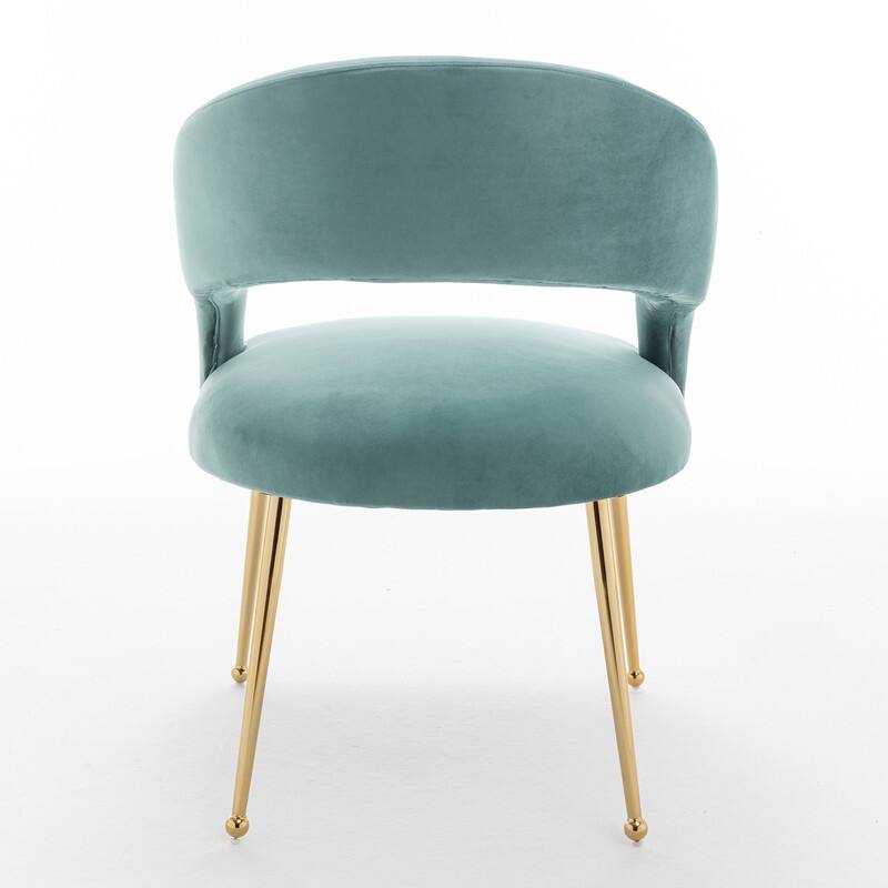 SEYNAR Mid Century Modern Velvet Upolstered Open-Back Dining Chair Set of 4
