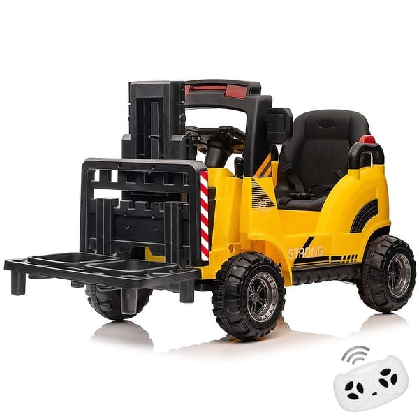 slide 2 of 14, 12V Kids Ride on Forklift Car with Remote Control Yellow