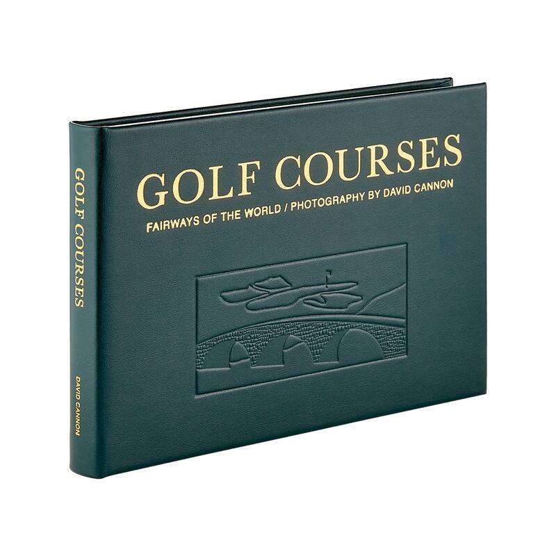Graphic Image Golf Courses Coffee Table Book, Leather, Green
