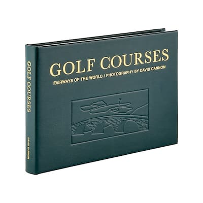 Graphic Image Golf Courses Coffee Table Book, Leather, Green