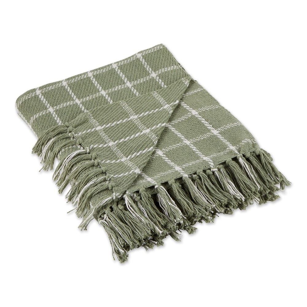 DII Checked Plaid Decorative Throw