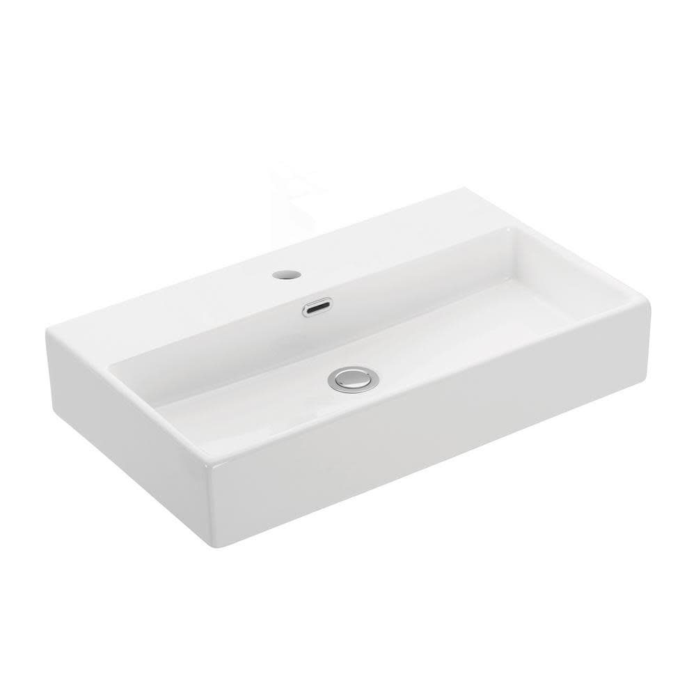 WS Bath Collections Quattro 27-5/8" Rectangular Ceramic Vessel or Wall