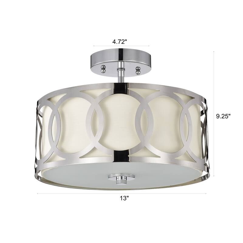 2-light Semi-Flush Mount