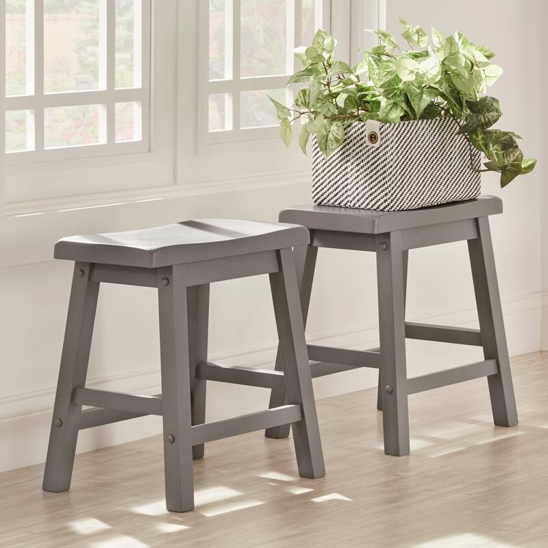 Salvador 18-in. Backless Saddle-seat Stools (Set of 2) by iNSPIRE Q Bold - Stool