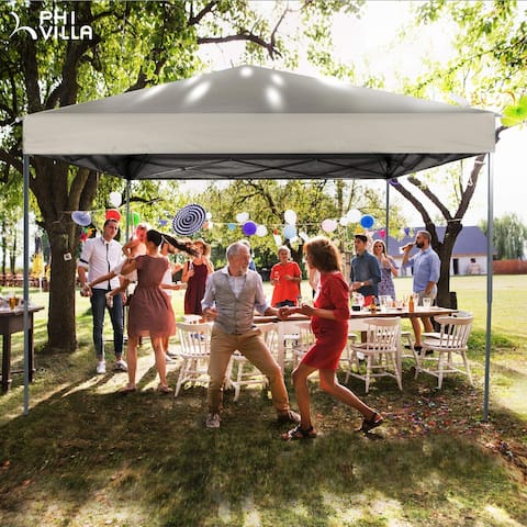 PHI VILLA 10 x 10ft Pop Up Canopy Event Tent Party Tent, 100 Sq. Ft of Shade