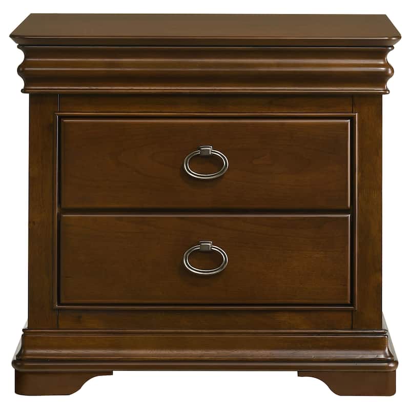 Garland 3-drawer Nightstand Bedside Table Brown Cherry